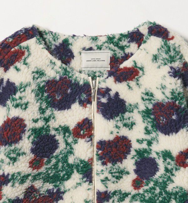 UNITED ARROWS green label relaxing「【WEB限定】＜at ease＞ボア ノーカラー フラワー ブルゾン」|その他|