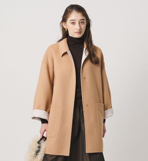 UNITED ARROWS「バイカラー リバー ステンカラー コート」|ステンカラーコート|