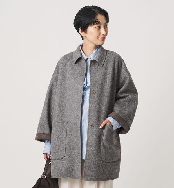 UNITED ARROWS「バイカラー リバー ステンカラー コート」|ステンカラーコート|その他1