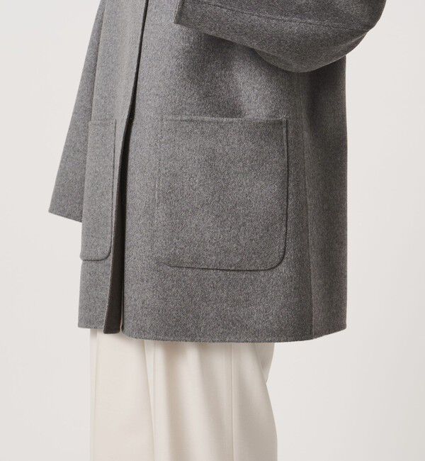 UNITED ARROWS「バイカラー リバー ステンカラー コート」|ステンカラーコート|
