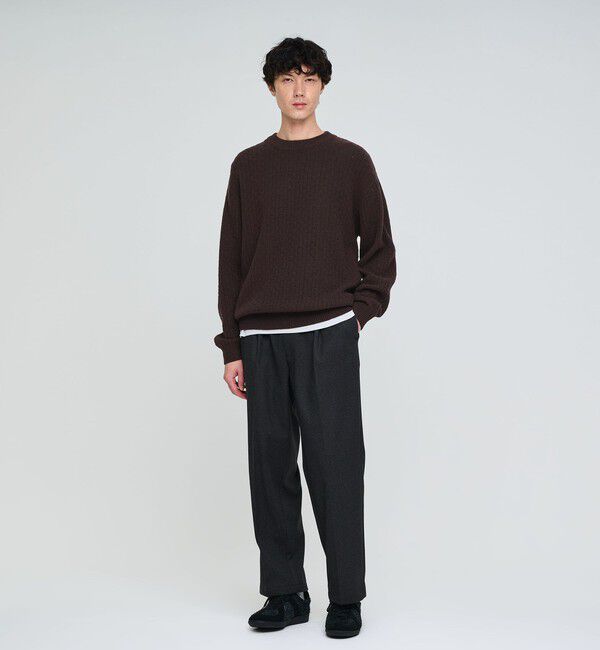 UNITED ARROWS green label relaxing「ハミルトンラムズウール ナイロン ワイドネック ニット」|ニット・セーター|