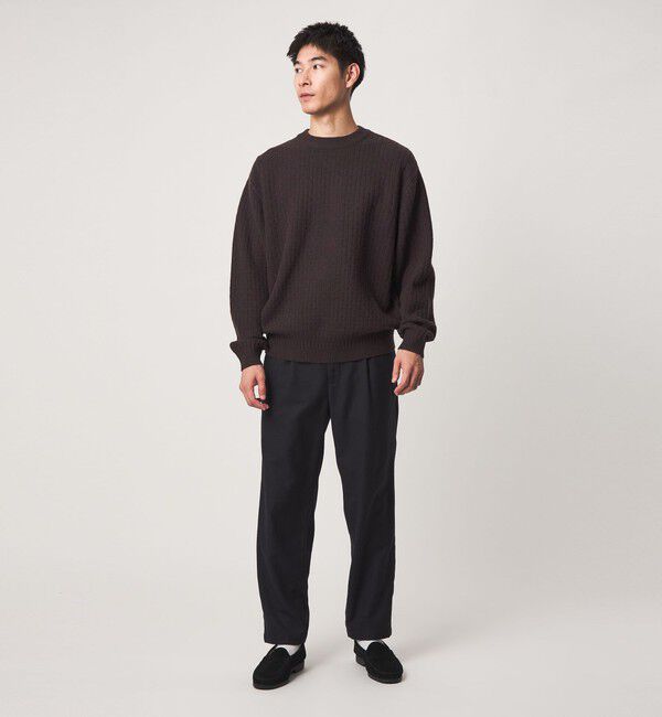 UNITED ARROWS green label relaxing「ハミルトンラムズウール ナイロン ワイドネック ニット」|ニット・セーター|