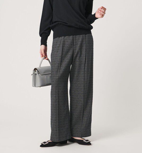 UNITED ARROWS「ツイードライク ワイドパンツ」|スラックス|