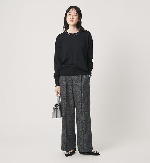 UNITED ARROWS「ツイードライク ワイドパンツ」|スラックス|