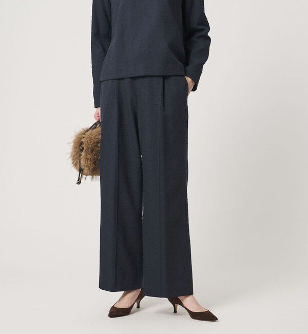 UNITED ARROWS「ツイードライク ワイドパンツ」|スラックス|