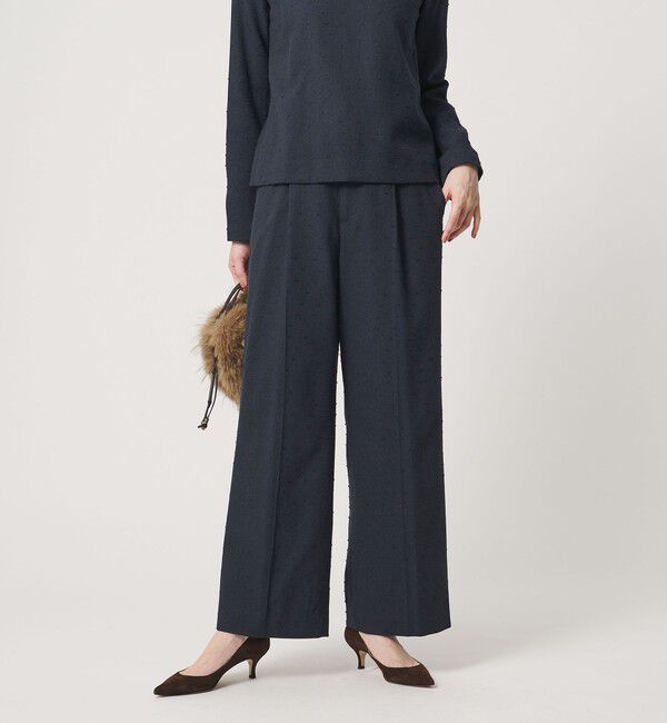 UNITED ARROWS「ツイードライク ワイドパンツ」|スラックス|