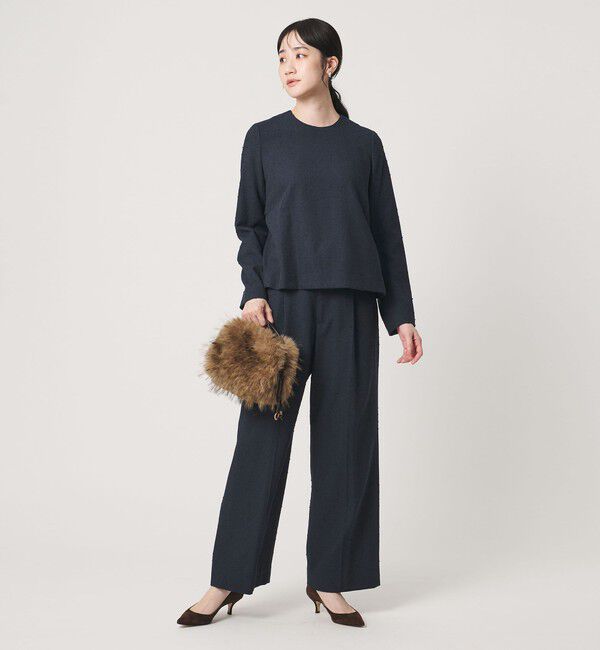 UNITED ARROWS「ツイードライク ワイドパンツ」|スラックス|