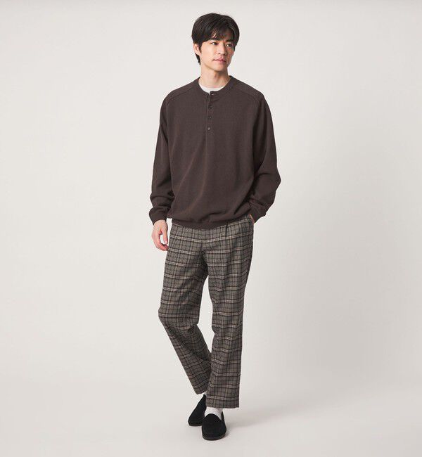 UNITED ARROWS green label relaxing「ブークレ サドル ヘンリーネック 長袖 ニット」|ニット・セーター|