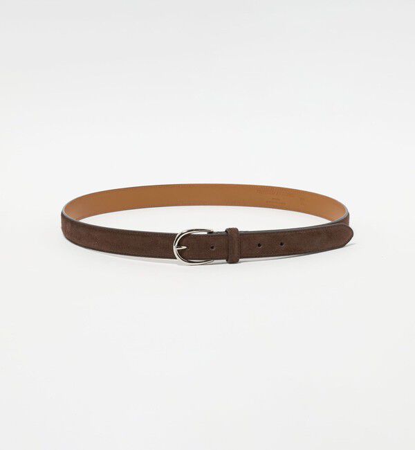 UNITED ARROWS「ベロアレザー ベルト」|ベルト|DK.BROWN