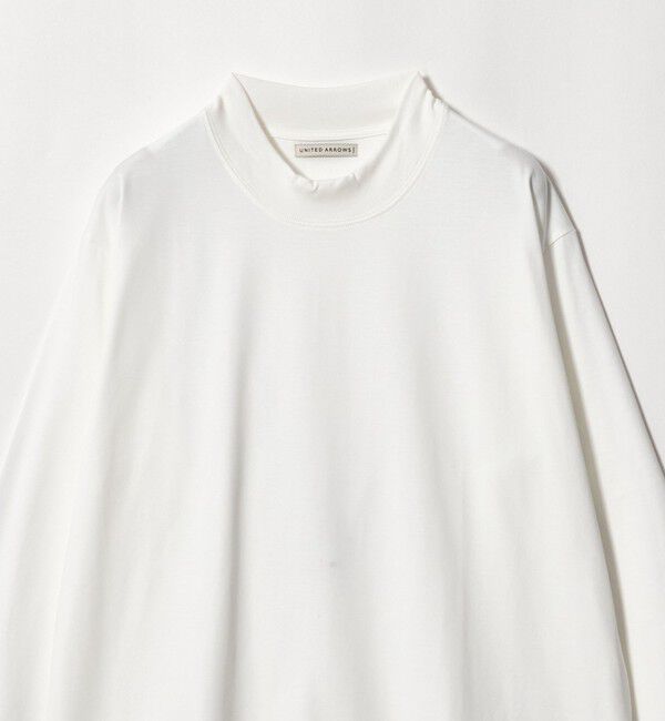 UNITED ARROWS「ALBINI オーガニックコットン モックネック ロングスリーブ Tシャツ 抗菌防臭」|Tシャツ・カットソー|