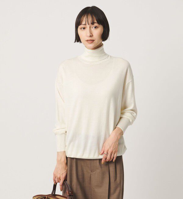 UNITED ARROWS「18G ウール タートルネック ニット ‐ウォッシャブル‐」|ニット・セーター|