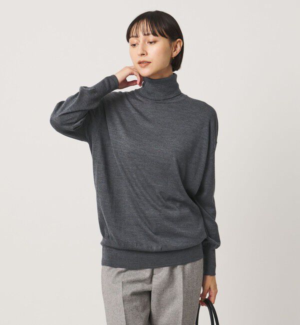 UNITED ARROWS「18G ウール タートルネック ニット ‐ウォッシャブル‐」|ニット・セーター|