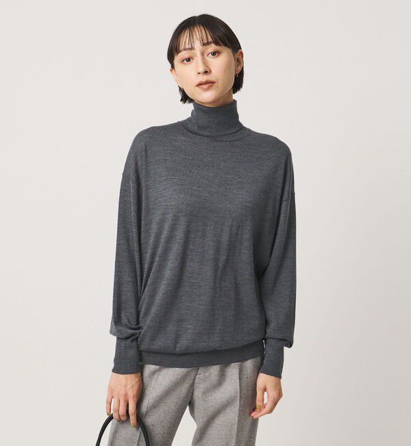 UNITED ARROWS「18G ウール タートルネック ニット ‐ウォッシャブル‐」|ニット・セーター|