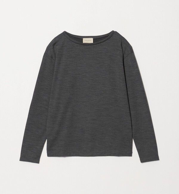 UNITED ARROWS「ボートネック ロングスリーブ カットソー」|Tシャツ・カットソー|DK.GRAY