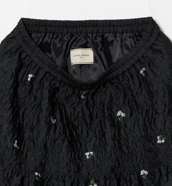 UNITED ARROWS「フクレ フラワー ジャガード スカート」|フレア|