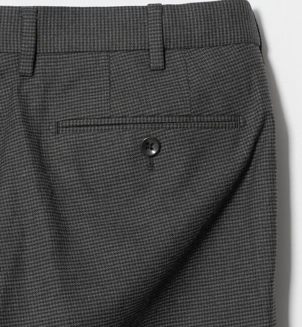 UNITED ARROWS「ハウンドトゥース サイドエクステンド ノープリーツ スラックス COMFORT EASY-MODEL」|スラックス|