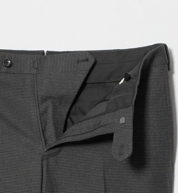 UNITED ARROWS「ハウンドトゥース サイドエクステンド ノープリーツ スラックス COMFORT EASY-MODEL」|スラックス|