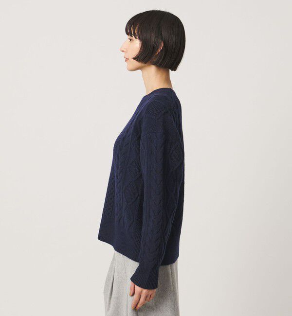 UNITED ARROWS「ケーブル クルーネック ニット」|ニット・セーター|