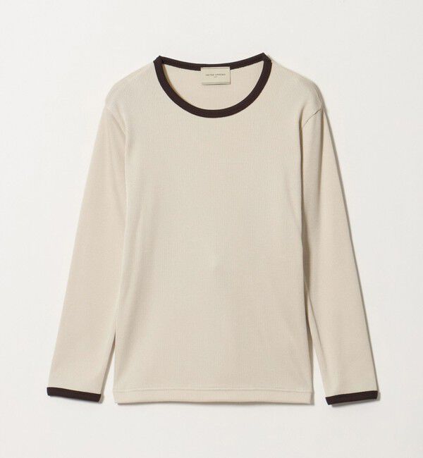 UNITED ARROWS「リブ バイカラー パイピング カットソー」|Tシャツ・カットソー|BEIGE