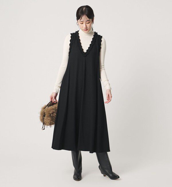 UNITED ARROWS「タック フリル ジャンパースカート」|ジャンパースカート|