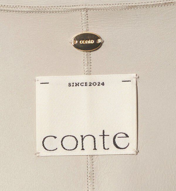 conte「＜conte＞ ファー スタンドカラー ムートンジレ」|ダウンベスト・ベスト|