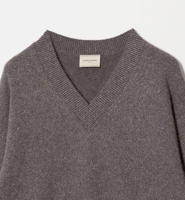 UNITED ARROWS「フォックス ウール ラメ Vネック ニット」|ニット・セーター|