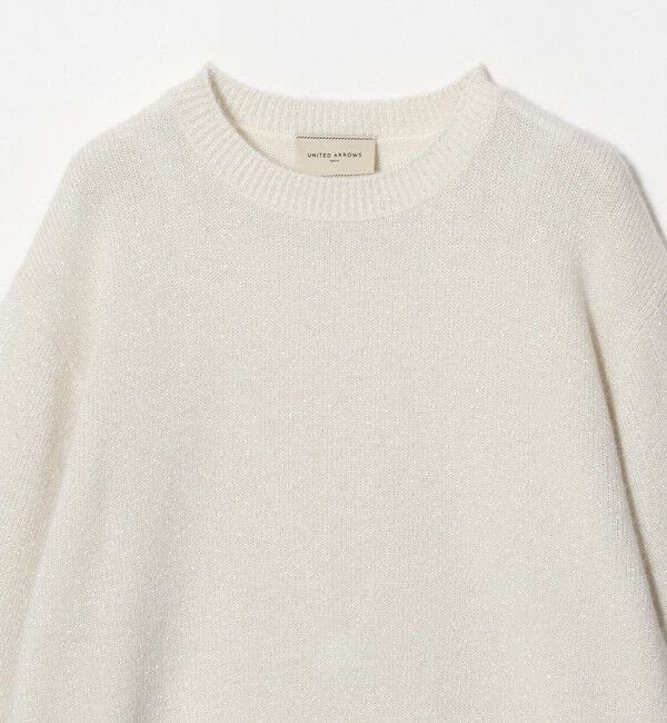 UNITED ARROWS「フォックス ウール ラメ クルーネック ニット」|ニット・セーター|