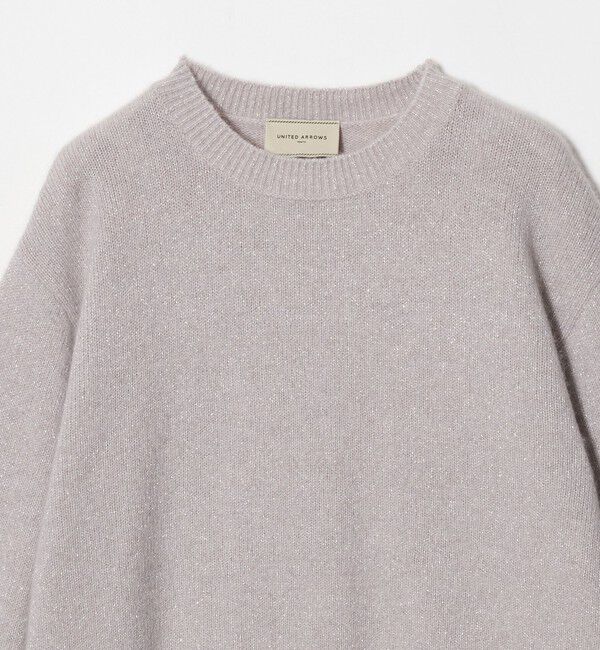 UNITED ARROWS「フォックス ウール ラメ クルーネック ニット」|ニット・セーター|