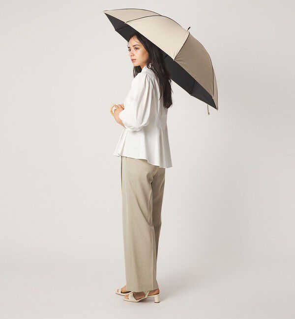 UNITED ARROWS green label relaxing「【別注】＜because＞パイピング アンブレラ 長傘 晴雨兼用 レイン UVカット」|傘|