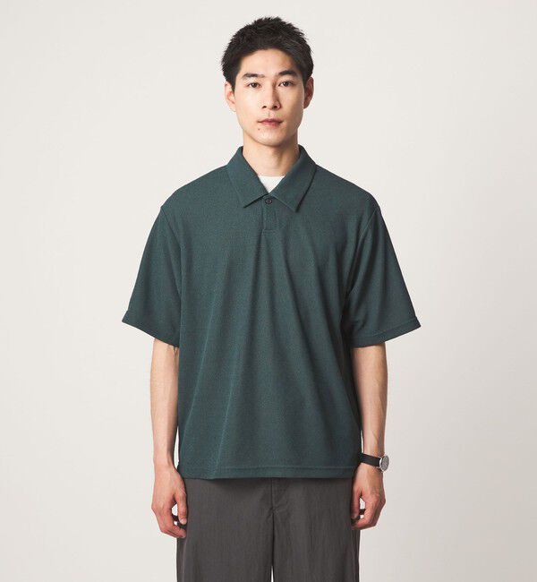 UNITED ARROWS green label relaxing「【WEB限定】JUST fit ピケ パイル 半袖 ポロシャツ -吸水速乾・UVカット-」|ポロシャツ|