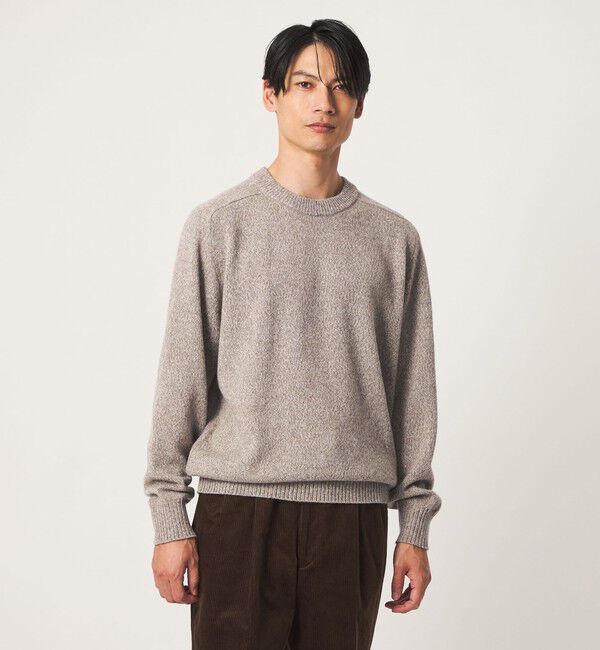 UNITED ARROWS green label relaxing「ウール カシミヤ ミックス クルーネック ニット」|ニット・セーター|BEIGE