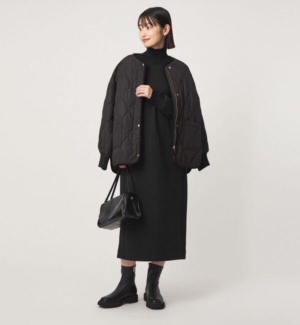 UNITED ARROWS green label relaxing「［size SHORTあり］ダンボール ハイネック ワンピース」|ワンピース|