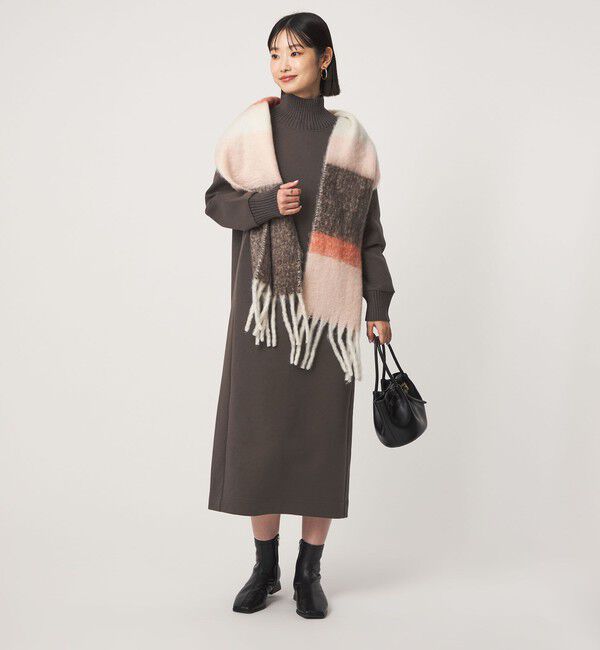 UNITED ARROWS green label relaxing「［size SHORTあり］ダンボール ハイネック ワンピース」|ワンピース|
