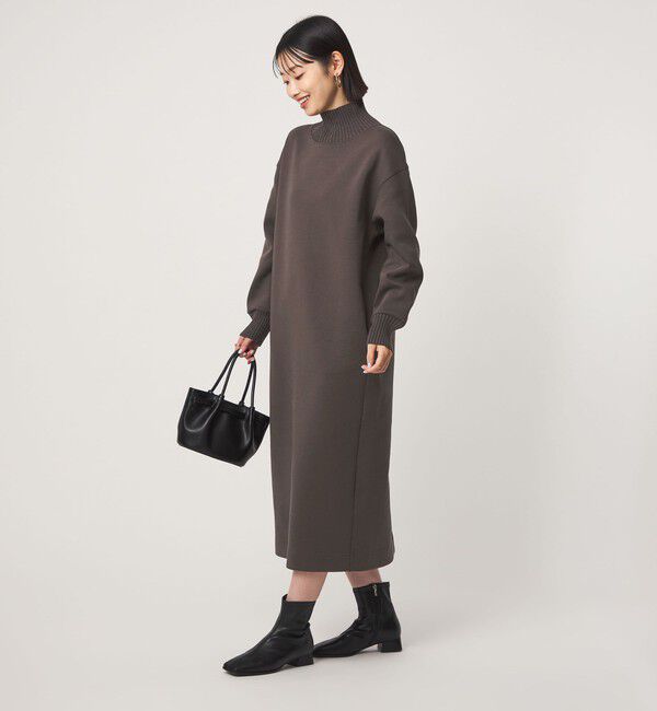 UNITED ARROWS green label relaxing「［size SHORTあり］ダンボール ハイネック ワンピース」|ワンピース|