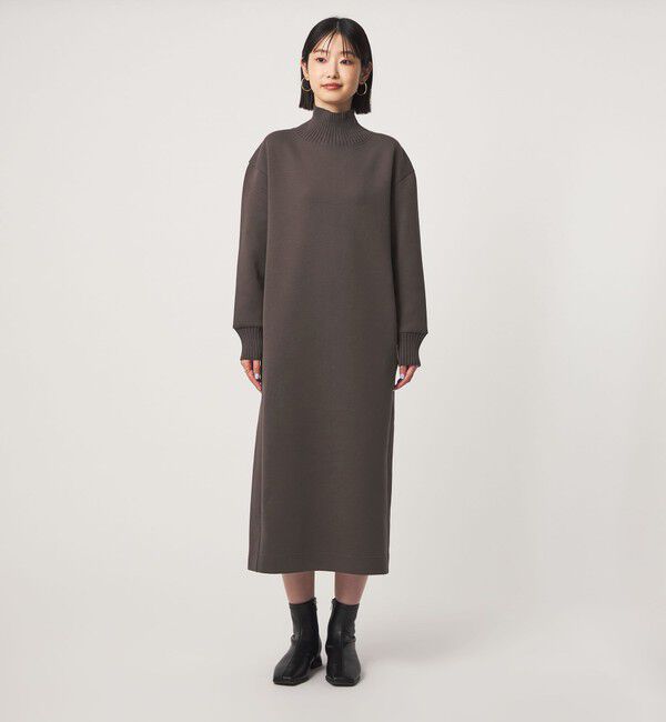 UNITED ARROWS green label relaxing「［size SHORTあり］ダンボール ハイネック ワンピース」|ワンピース|
