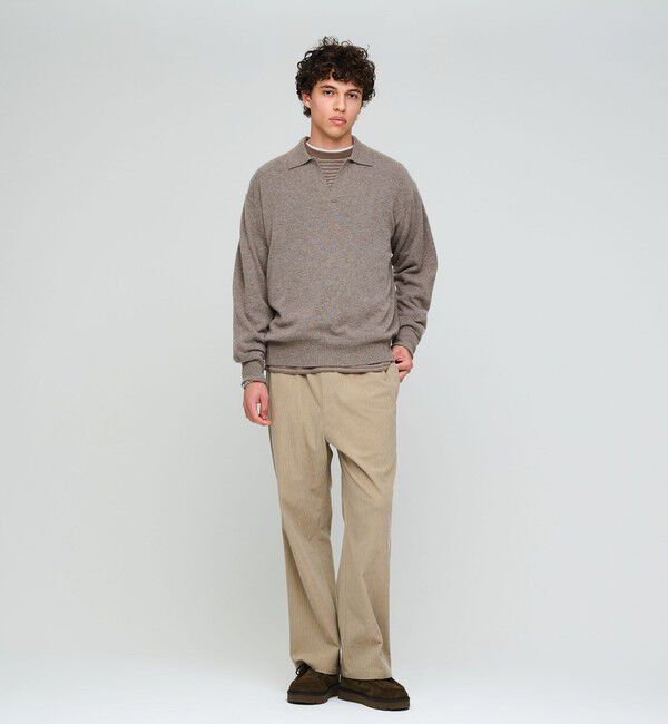 UNITED ARROWS green label relaxing「FINE BASIC カシミヤ スキッパー ポロニット」|ニット・セーター|