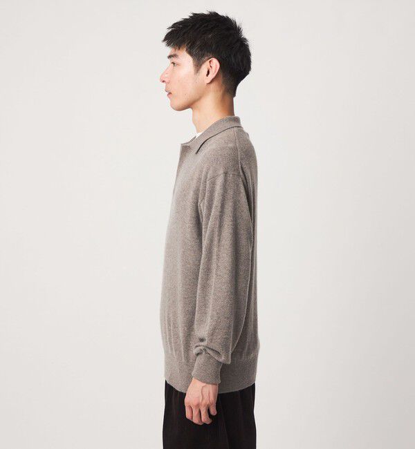 UNITED ARROWS green label relaxing「FINE BASIC カシミヤ スキッパー ポロニット」|ニット・セーター|
