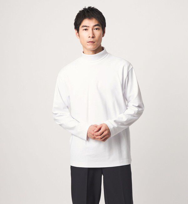 UNITED ARROWS green label relaxing「オーガニックコットン スムース タートルネック カットソー」|Tシャツ・カットソー|WHITE