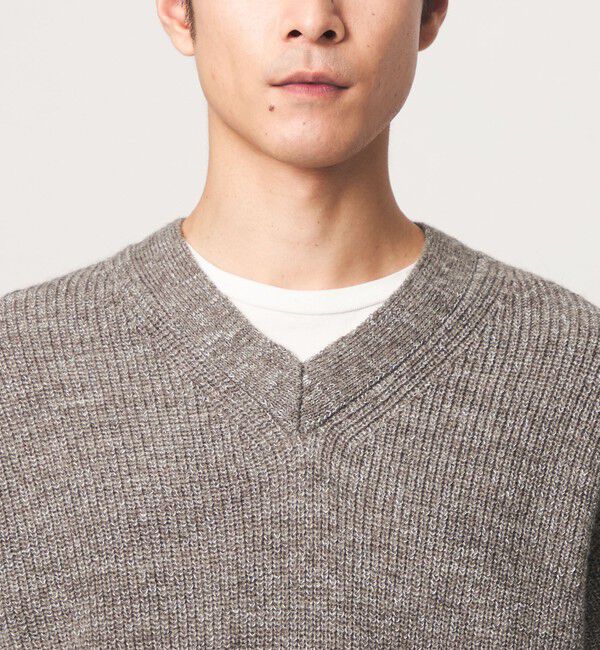 UNITED ARROWS green label relaxing「FINE BASIC シェットランドウール Vネック ニット」|ニット・セーター|