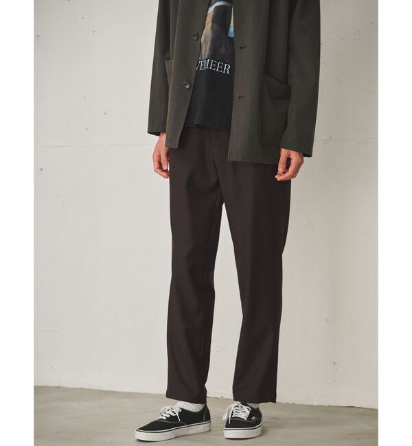 UNITED ARROWS green label relaxing「ウォッシャブル フラノ オックス ナロー ユーティリティパンツ  -ストレッチ-」|その他|DK.BROWN
