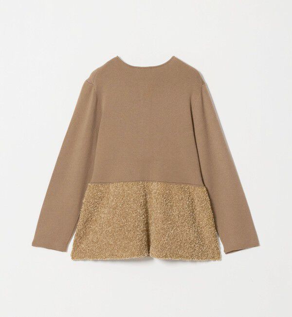 UNITED ARROWS green label relaxing「ファンシー コンビ ノーカラー カーディガン 」|カーディガン|