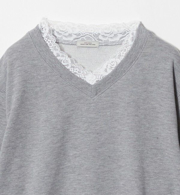 UNITED ARROWS green label relaxing「【WEB限定】＜at ease＞レース付き スウェット プルオーバー」|スウェット・ジャージ|