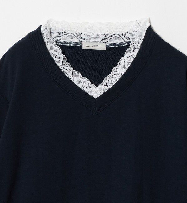 UNITED ARROWS green label relaxing「【WEB限定】＜at ease＞レース付き スウェット プルオーバー」|スウェット・ジャージ|