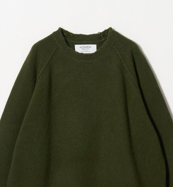 UNITED ARROWS green label relaxing「AOTEAROA WOOL FRAY クルーネック ニット」|ニット・セーター|