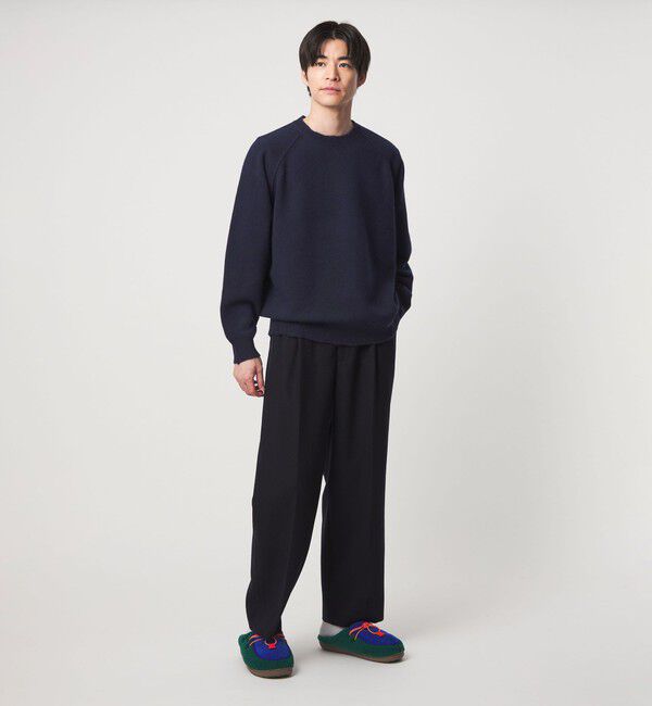 UNITED ARROWS green label relaxing「AOTEAROA WOOL FRAY クルーネック ニット」|ニット・セーター|