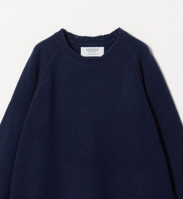 UNITED ARROWS green label relaxing「AOTEAROA WOOL FRAY クルーネック ニット」|ニット・セーター|