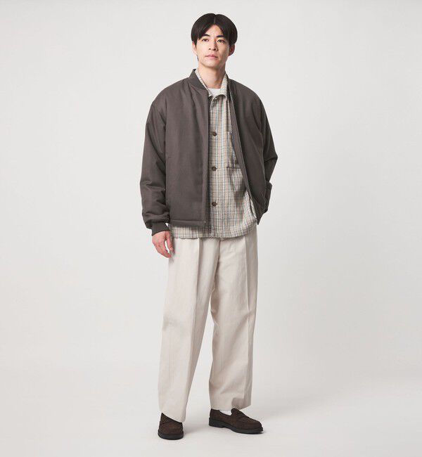 UNITED ARROWS green label relaxing「サキソニー パデッド ジップ ブルゾン -撥水-」|ブルゾン・スタジャン|