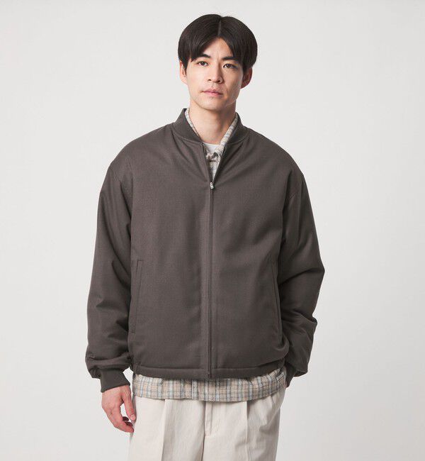UNITED ARROWS green label relaxing「サキソニー パデッド ジップ ブルゾン -撥水-」|ブルゾン・スタジャン|