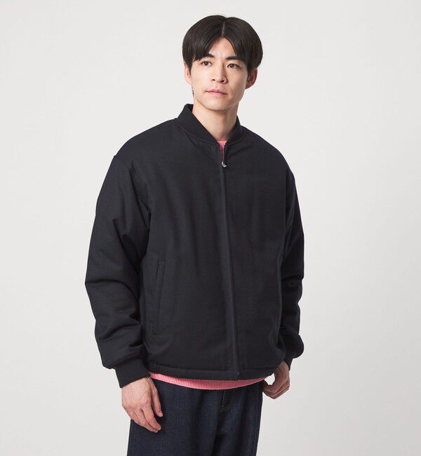 UNITED ARROWS green label relaxing「サキソニー パデッド ジップ ブルゾン -撥水-」|ブルゾン・スタジャン|