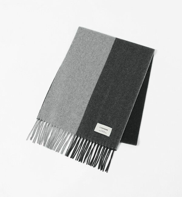 UNITED ARROWS green label relaxing「カシミヤ 100 パネル マフラー」|マフラー|DK.GRAY